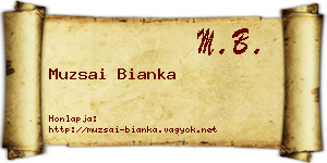Muzsai Bianka névjegykártya
