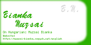 bianka muzsai business card